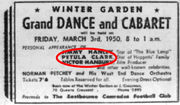 Advert excerpt from the Eastbourne Gazette